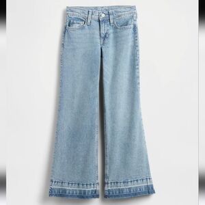 NEW Kids Low Rise Relaxed Flare Jeans Raw Edge Hem